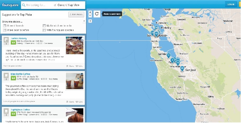 foursquare screen